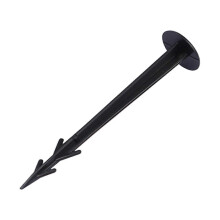 50pcs Plastic Garden Stakes & Sod Staples for Artificial Grass, Weed Barrier, Fences - Black