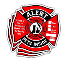 Adesivo di soccorso per animali domestici, impermeabile, in vinile, per allarme antincendio, per porte di casa, interni ed esterni.