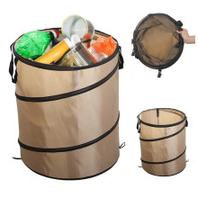 Zusammenfaltbarer 10-Gallonen-Gartenabfallsack mit Griffen, Pop-up-Mülleimer für Garten und Camping