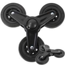 Pair of Shopping Trolley Wheels, Triangle Plastic & Iron Casters, Compatible with Supermarket Carts