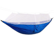 Camping-Hängematte mit Moskitonetz für Outdoor-Reisen, blaue Farbe für optimale Organisation