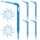 Indoor Plant Drip Irrigation Stakes, Automatic Watering System for Pots, 100-Pack Blue Plastic Drip Stakes 1