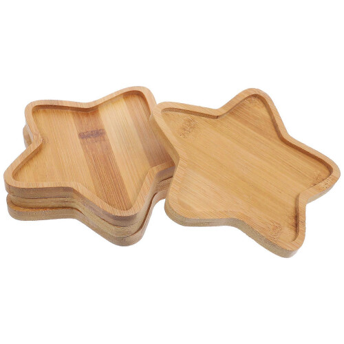 Sottovaso in bambù beige per vasi, quadrati da 15,3 cm, riutilizzabili, set da 4 pezzi