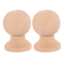 Solid Hardwood Roman Design Finials for Curtain Rods, Staircase & Furniture Posts