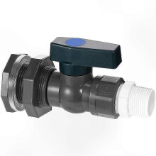 3/4 Inch PVC Ball Valve Kit for Rainwater Collection, Water Tanks, Ponds & Aquariums