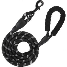 Guinzaglio per cani in nylon con inserti riflettenti, corda resistente da 1,5 m (5 piedi) per cani di taglia media e grande.