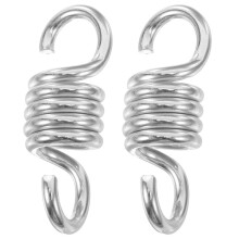 Heavy Duty Swing Springs Replacement 2PCS, Silver Spring Steel for Hammock Chair Porch Swing Hanging