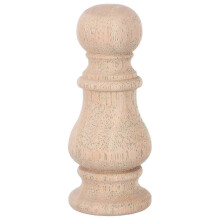 Unfinished Wood Finials for Curtain Rod, Bed Post & Staircase - 16.7cm Beige Wood Carved Decorative Topper