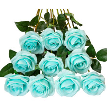 Roses en soie noire – 12 pièces, tige de 54 cm de long