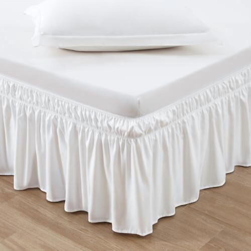 Jupe de lit Queen/King en microfibre élastique, hauteur 45,7 cm (18 pouces).