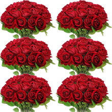 50 roses artificielles noires – aspect soie, 51 cm, mariage et