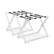 Porte-bagages pliable en métal – Noir ou blanc, 59 kg
