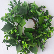 Lot de 2 anneaux de bougie artificiels en eucalyptus de 25 cm