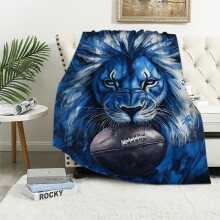 Detroit Lions voetbal flanellen deken 50x60 inch