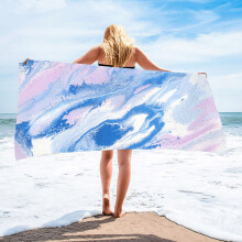 Microvezel strandhanddoek 30x60 inch, zandvrij, sneldrogend