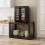 Support pour mini-frigo avec rangement, noir, 100 kg 1