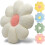 Flower-shaped throw pillow white 15.7 inch 1