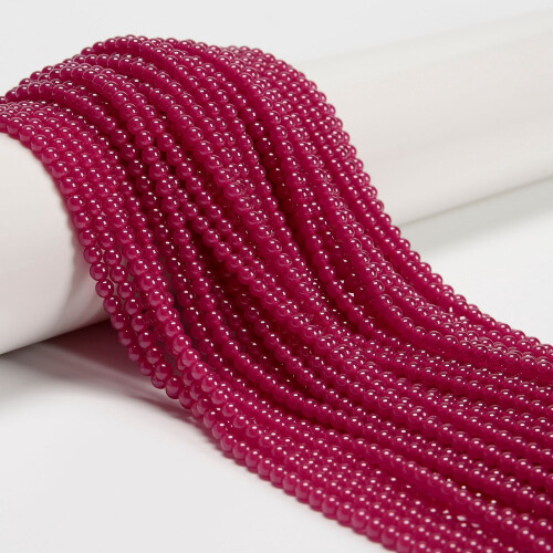 Natural ruby smooth round beads 2mm 3mm 15.5 inch