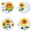 Sunflower Melamine Plates Set of 4 1