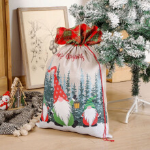 Décorations de Noël pour porte d'entrée, sacs de rangement tricotés