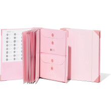 Carpeta extensible encuadernada en tela para documentos importantes