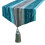 HomeCentric teal blue velvet table runner 14x64 inch 1