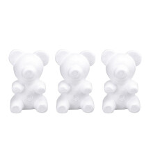 DIY white bear figure for painting and decoration