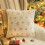 Christmas snowflake pillow set with sequin embroidery, gold 1