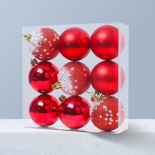 Blue Christmas Balls 6 cm 9-pack