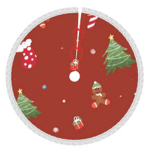 Christmas Tree Skirt 48 Inch Rustic Holiday Decor