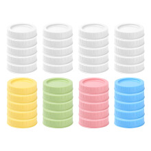 Pcapzz colored plastic mason jar lids 20pcs 70mm