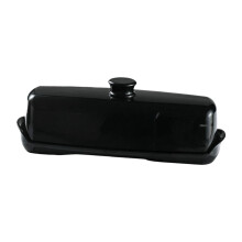 Butter Dish with Sealed Lid Black 1 Piece