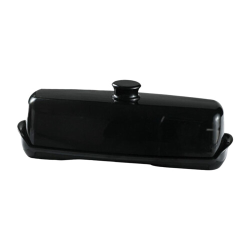 Butter Dish with Sealed Lid Black 1 Piece