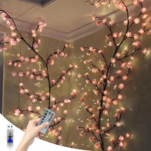 Luces LED de ramas de cerezo en flor con control remoto y 8 modos