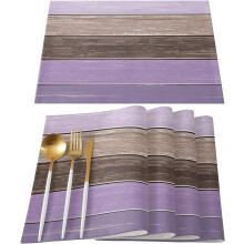 Retro rustieke placemats van schuurhout, 4 stuks, 12x18 inch