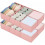 8-teiliges Schubladen-Set aus rosa Stoff 1