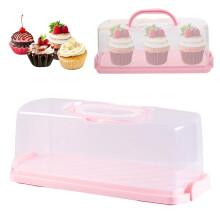 Boîte à gâteau transparente et hermétique portable avec couvercle