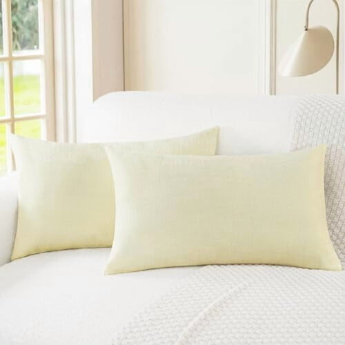 Housses de coussin en chenille 61 x 61 cm (lot de 2)