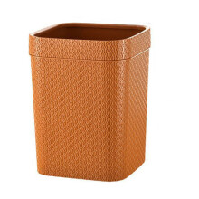Imitatie rotan prullenbak 14L zwart of oranje