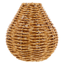 Vase à fleurs rustique en rotin tressé
