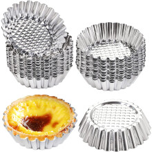 Lot de 30 moules à mini-tartelettes en acier inoxydable de 3,8 pouces