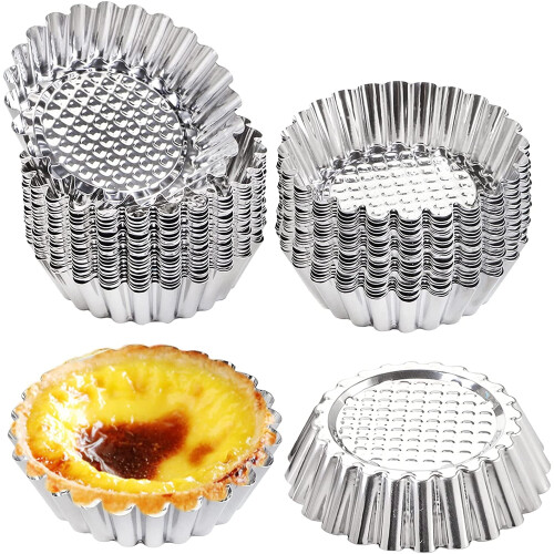 30-pak mini-tærteforme i rustfrit stål, 8,6 cm