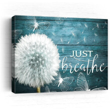 Canvas wanddecoratie met paardenbloemmotief in boerderijstijl, 12x18 inch.