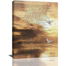 Christelijke Psalm 91 Canvas Muurdecoratie, Duifontwerp