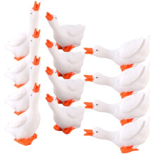 Ensemble de 12 figurines d'oies en résine – Mini décoration pour jardin et maison