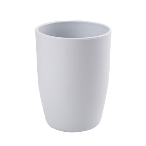 Gray PP Bathroom Drinking Mug, Stackable, 7.5 x 7.5 x 9.8 cm
