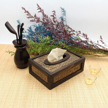 Boîte à mouchoirs en bois, style vintage, décorative, 1 pièce