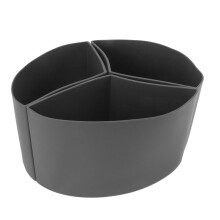 Ensemble de doublures en silicone grises 3 en 1 pour mijoteuse - Triple séparateur de repas, réutilisable et lavable au lave-vaisselle pour les