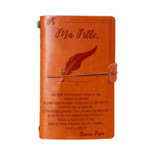 HeroNeo Diario elegante e avanzato, taccuino in pelle inciso, quaderno per messaggi per mia figlia, figlio, uomo, moglie