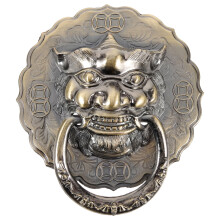 Heurtoir de porte d'entrée, poignée de porte en métal en forme de tête de lion